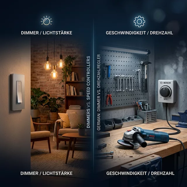 Dimmer vs Drehzahlregler Unterschied