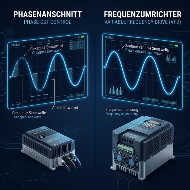 Phasenanschnitt vs Frequenzumrichter Vergleich